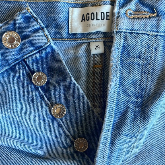 AGolde Los Angeles “Parker” Cut Off Denim Shorts Womens Size 29 - Picture 2 of 9